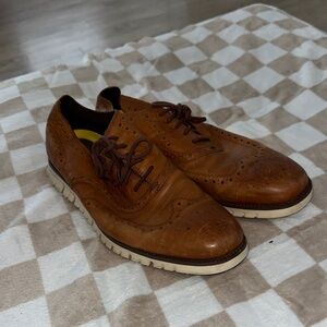 Cole Haan Tan Leather Oxfords